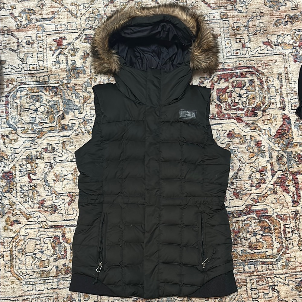 North Face Goose Down Hooded Vest